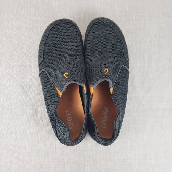 Olukai Nohea Mesh Shoes Gray Convertible Slip On Comfort Mens Size 9.5 - Picture 5 of 10